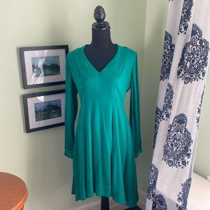 Green A-line dress